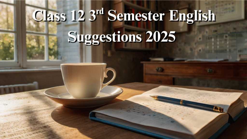 Class 12 3rd Semester English Suggestions 2025 in WBBSE Syllabus