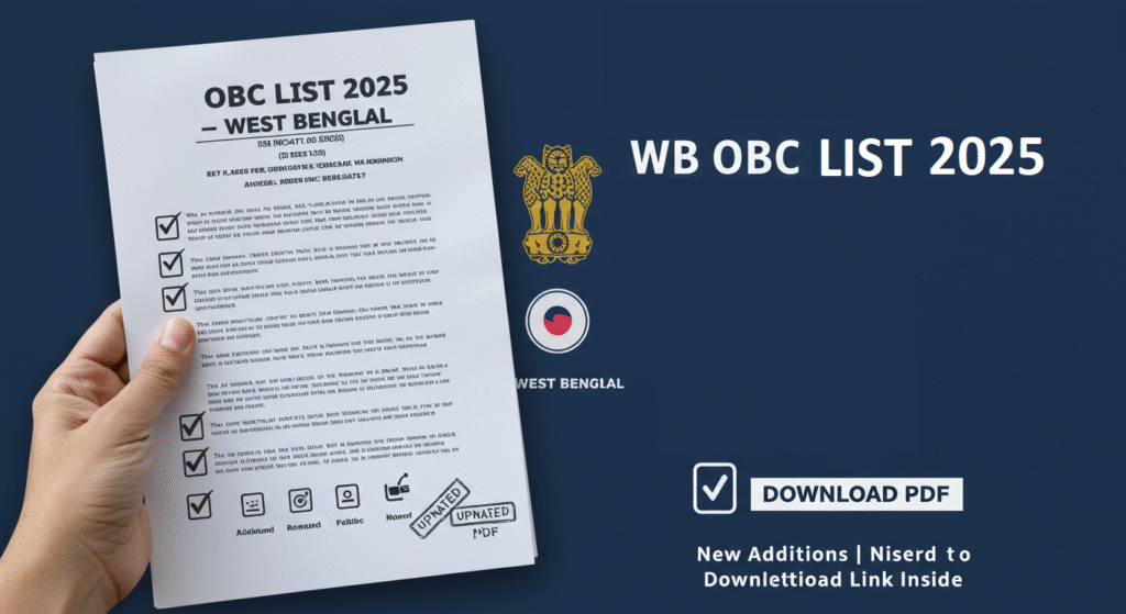 west bengal obc list